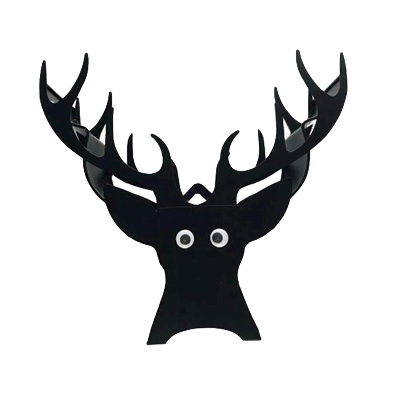 

Tissue Roll Toilet Paper Holder with Cute Deer Head Shaped Metal Toilet Paper Roll Holder Stand No Drilling Loo Roll Stand Rack
