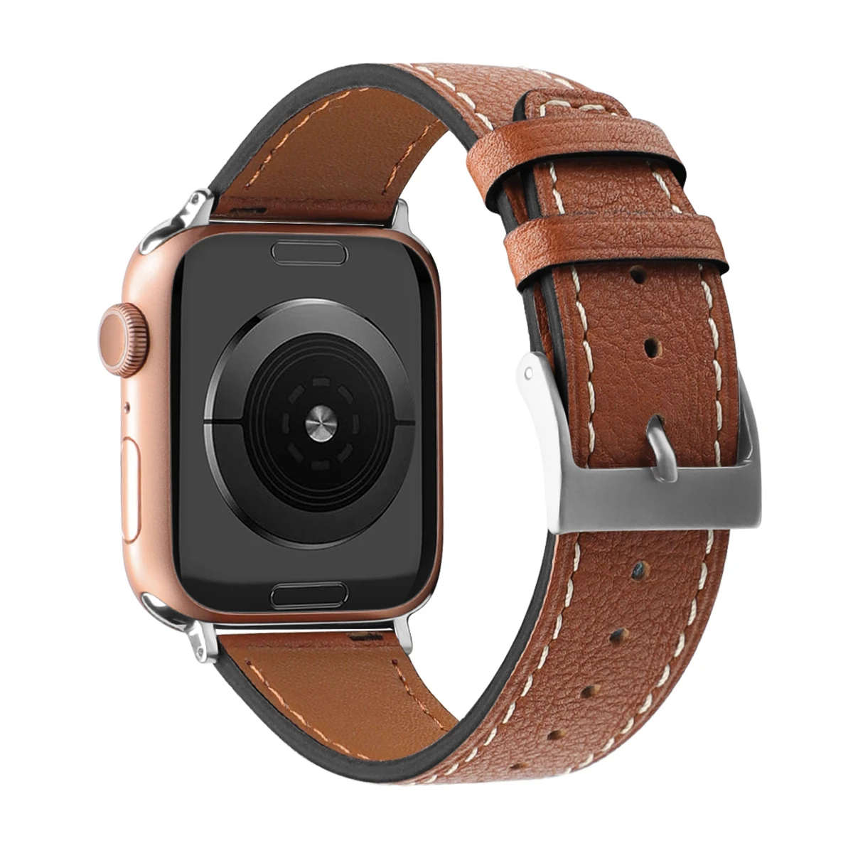 Ремешок из натуральной коровьей кожи для apple watch 44 мм series SE 6 5 4 40 iwatch band 3 2 1 38 42