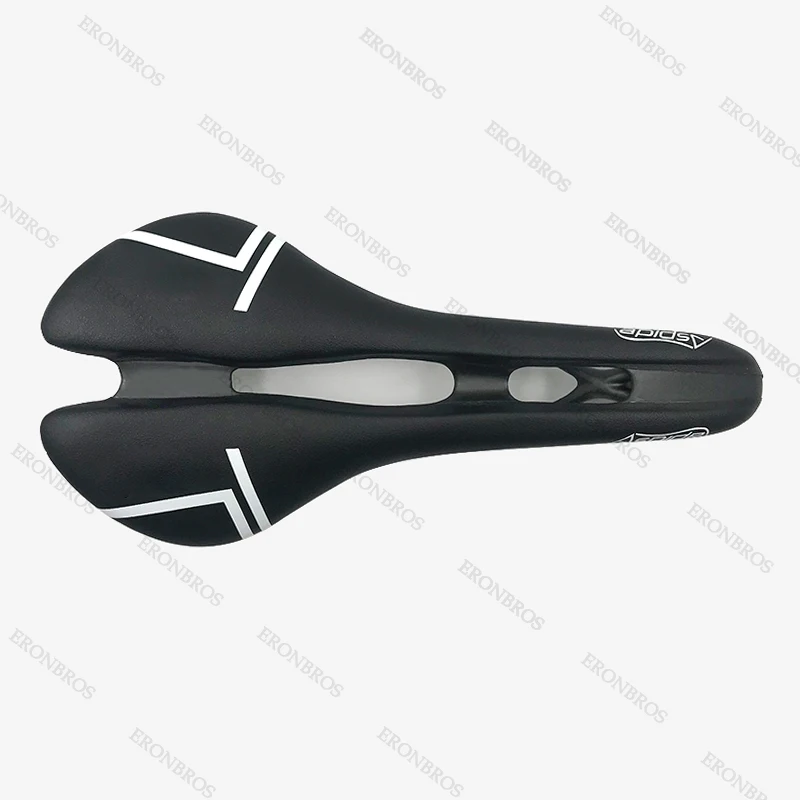 Black white Ultralight Selle full Carbon Saddle Bicycle vtt racing seat Wave Road Bike Saddle for men sans cycling Seat mat bike Spare Parts - Цвет: Black white