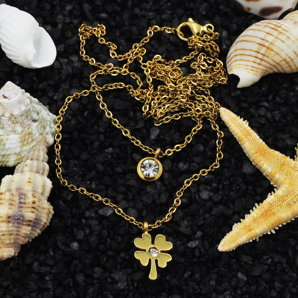 Ожерелье LUXUKISSKIDS с подвесками для мужчин и женщин цепочка-чокер из нержавеющей