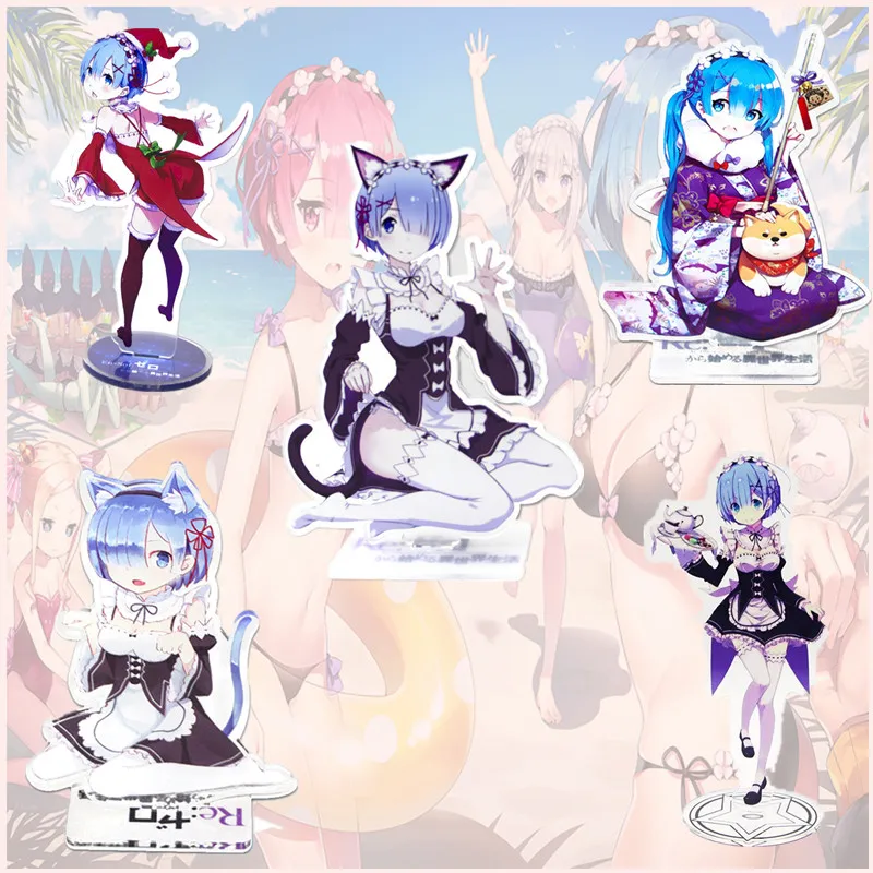 

Japan Anime The Downworld From Scratch Ram AcrylicFashionFigure Cabbage Moon Stand CardStudent Desk Accessory Standsing