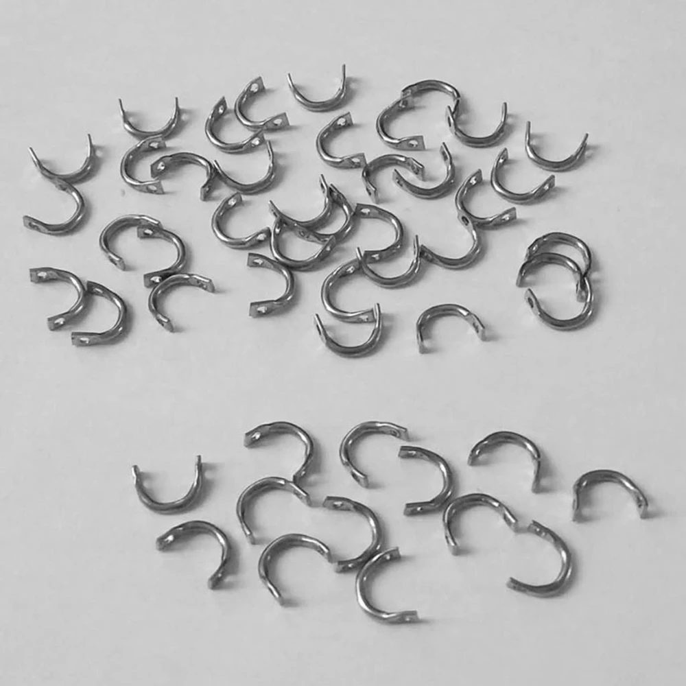 

Easy Spin Spinner Clevis 100Pcs Folded Clevises Fishing Lures Accessories Silver