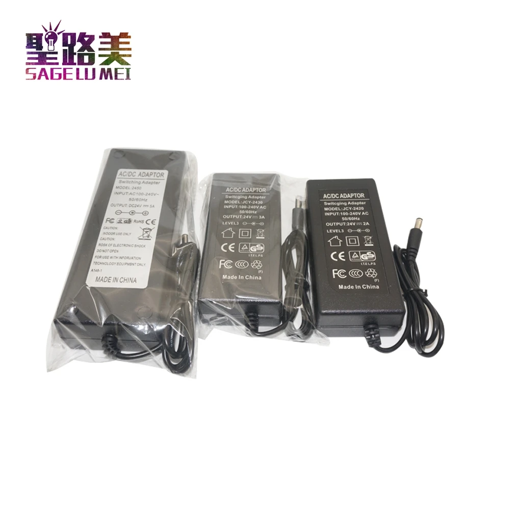 

24V DC 1A 2A 3A 5A led power Adapter 24volt power supply AC100V-240V to DC24V 120W 72W 48W 24W led lamp Lighting Transformer