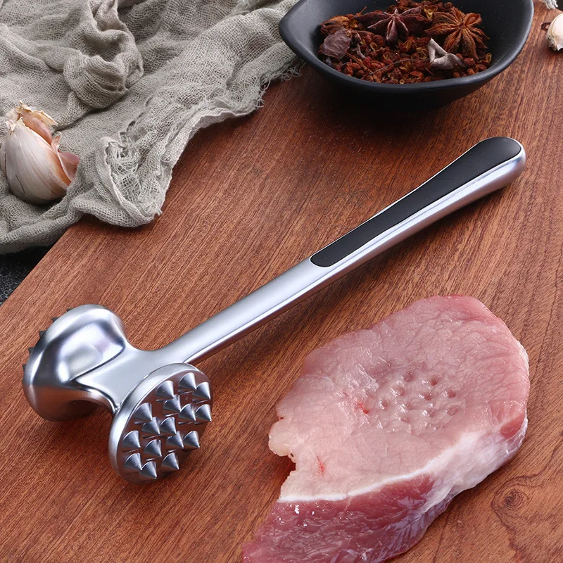 

OLOEY Profession Meat Hammer Portable Loose Tool Meat Tenderizer Needle Dual-Sided Meat Mallet with Rubber Comfort Grip Handle
