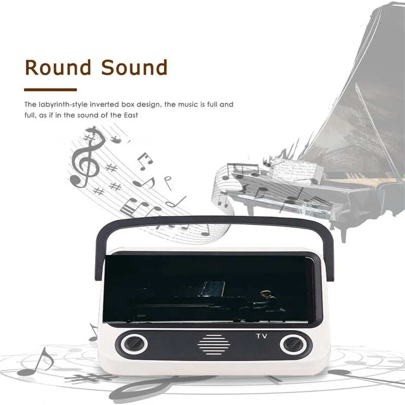 Ретро Мини Bluetooth колонка мобильный телефон фильмы ТВ держатель музыкальный плеер