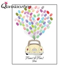 Qianxiaozhen персонализированные пользовательские автомобиль отпечатков пальцев Свадебная Гостевая книга Свадебные украшения Mariage Gastenboek Decoracion