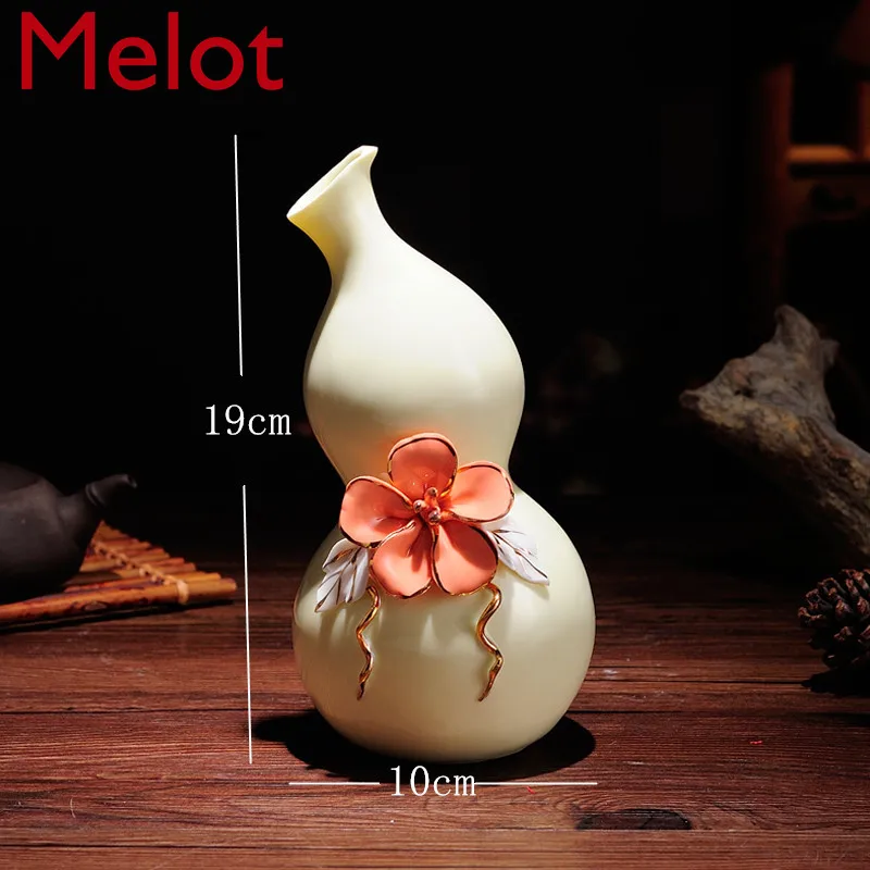 

Creative Chinese Style Lucky Gourd Ceramic Vase Decoration Living Room Dining Table TV Cabinet Small and Medium Flower Device
