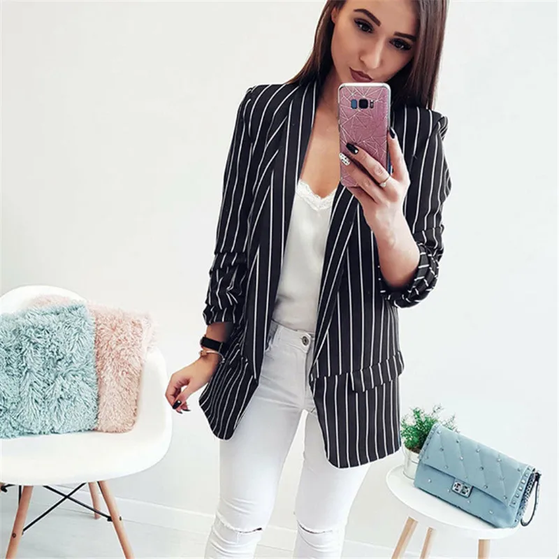 2019 женский новый модный блейзер с длинным рукавом тонкие блейзеры для женщин