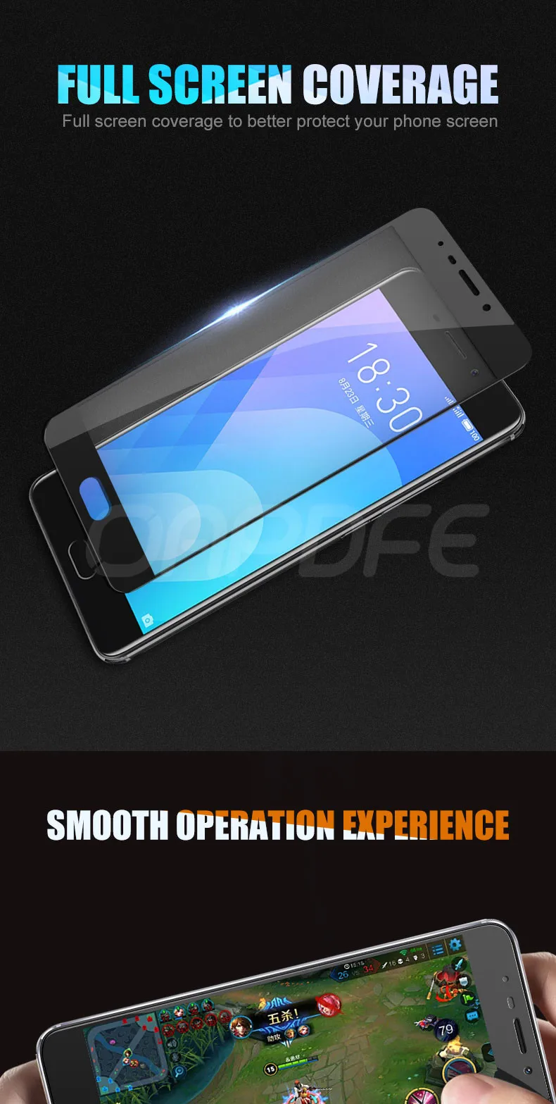 9D полное покрытие из закаленного стекла для Meizu M8 Lite M8 M6 M5 Note M6S M6T M5S M5C V8 Pro Защитная стеклянная пленка чехол