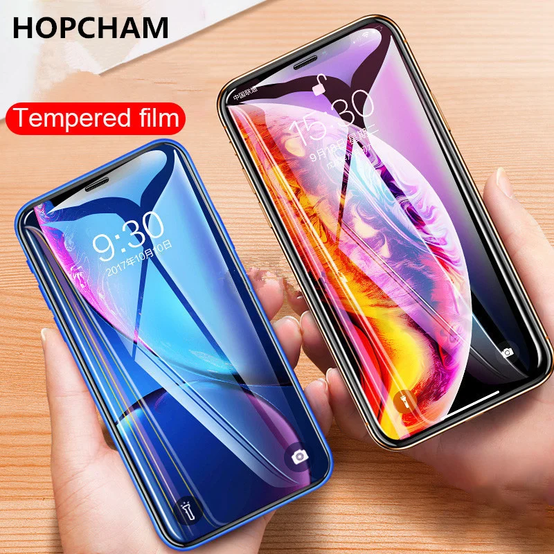 Полностью покрытое Защитное стекло для экрана iPhone 11 Pro XR XS Max 8 Plus 3D защитное