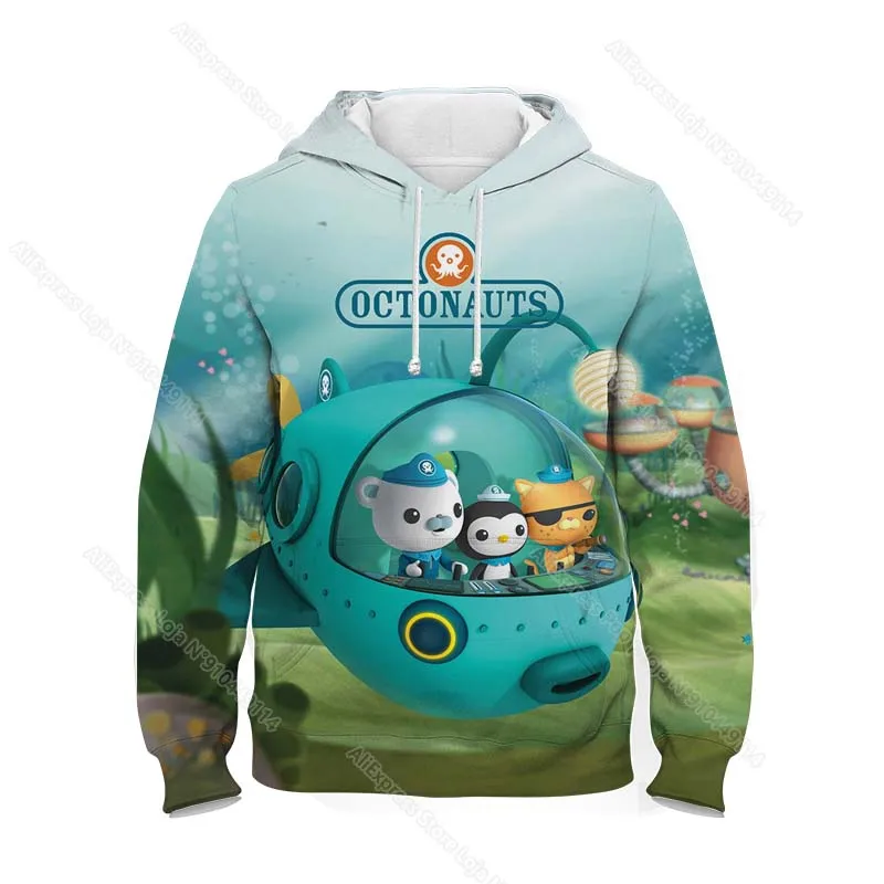 

New Spring Children 3D Print Octonauts Hoodies Kids Cartoon Anime Sweatshirts Boys Girls Teens Pullovers Toddler Tops Sudadera