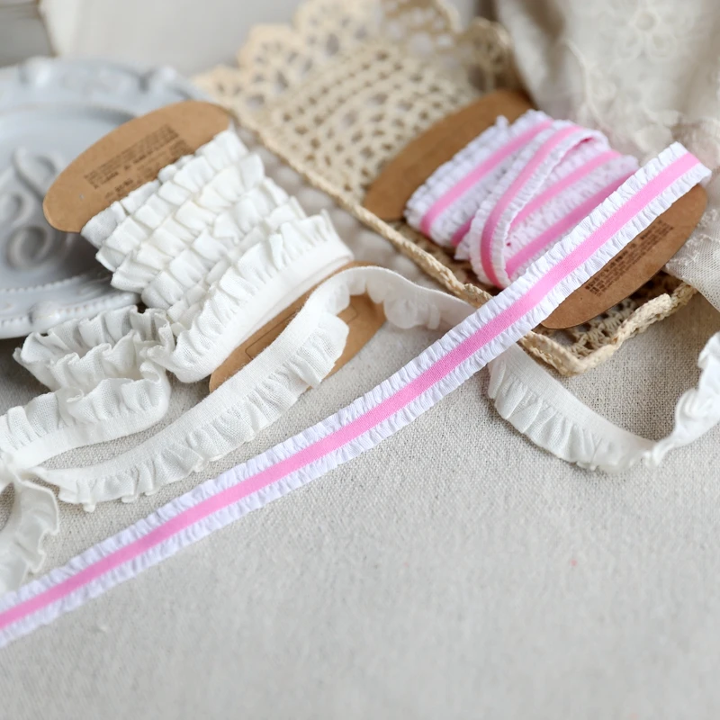 1 м плиссированная гипюровая кружевная лента эластичная отделка воротника 4 см