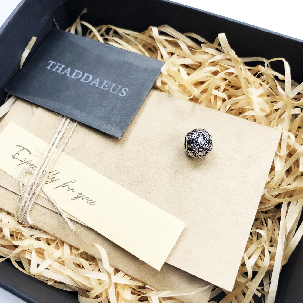 Бусины пантера 925 стерлингового серебра CZ подарок подходит для мужчин и женщин