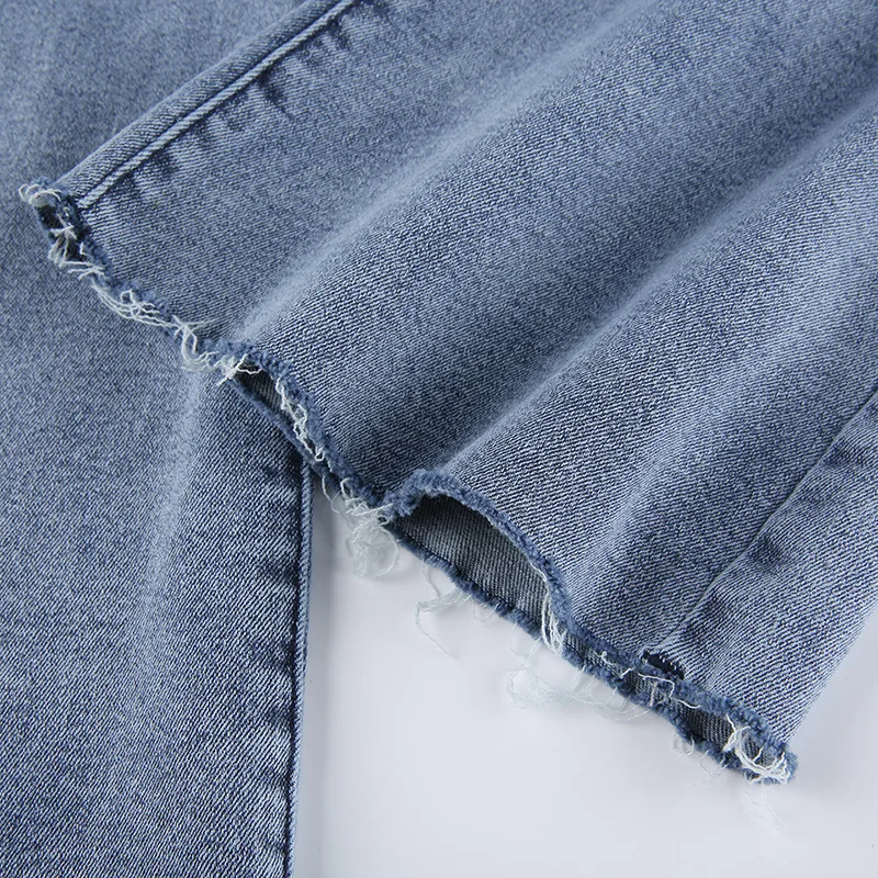 

SEASONS Vintage High Waist Flare Pants Women Elegant Skinny Bell Bottom Jeans Summer Basic Blue Pocket Denim Trousers ASPA82775