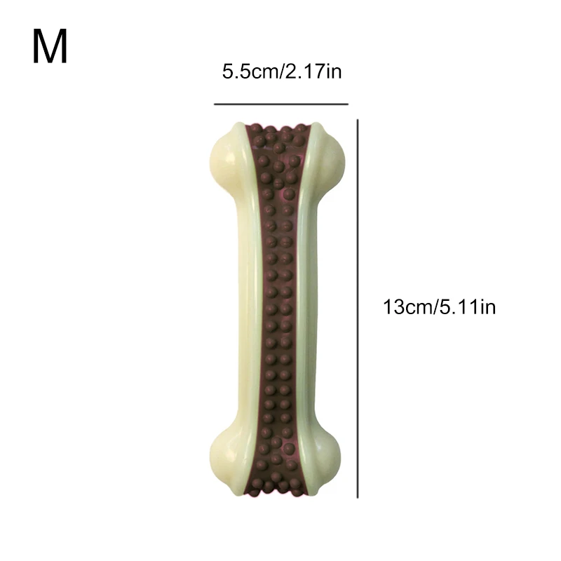 ПЭТ РЕЗИНОВАЯ кость в форме молярной палки для собак Интерактивная зубная щетка