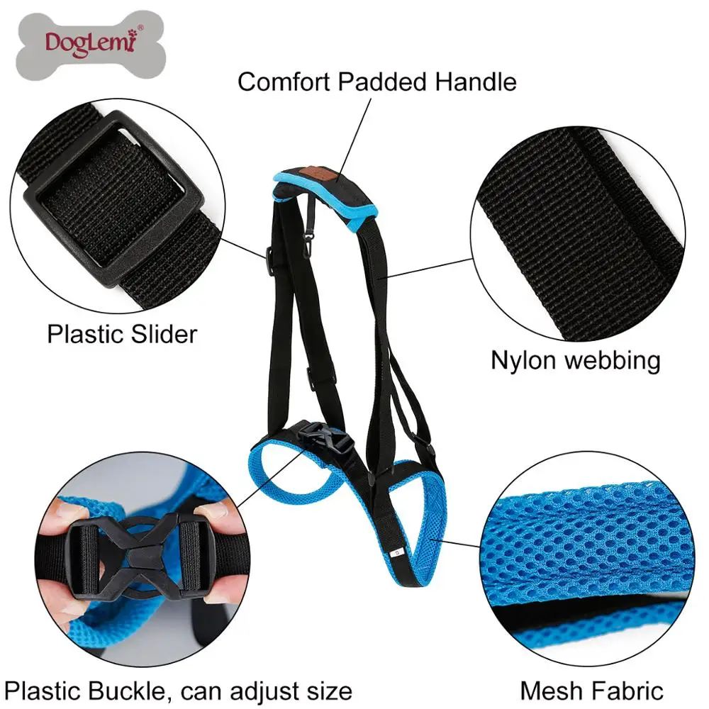 Adjustable Dog Lift Harness for Back Legs Pet Support Sling Help Weak Stand Up Injured Older Aid Assist Tool |