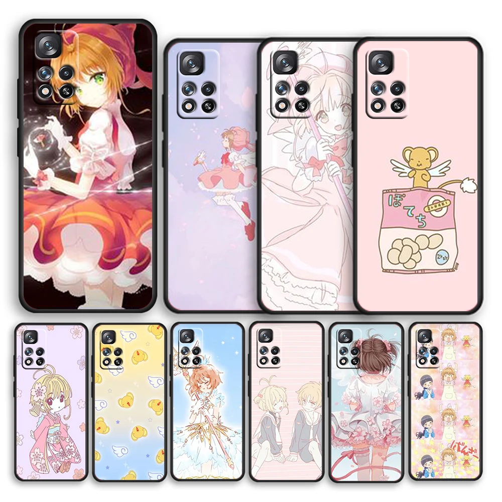

Anime cute magical girl For Redmi 10 K40 K30 Ultra Pro Gaming 9T 9AT 9A 9C 10X Pro 10X GO Silicone Soft Black Phone Case