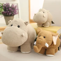 simulation elephant hippo plush toy soft stuffed cartoon animal hippopotamus doll home decor baby kids birthday creative gift