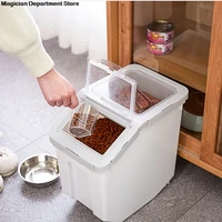 353523 5cm moisture proof dog food bucket rice storage insect proof cat food container kitchen rice ko me du ku ri bucket pp