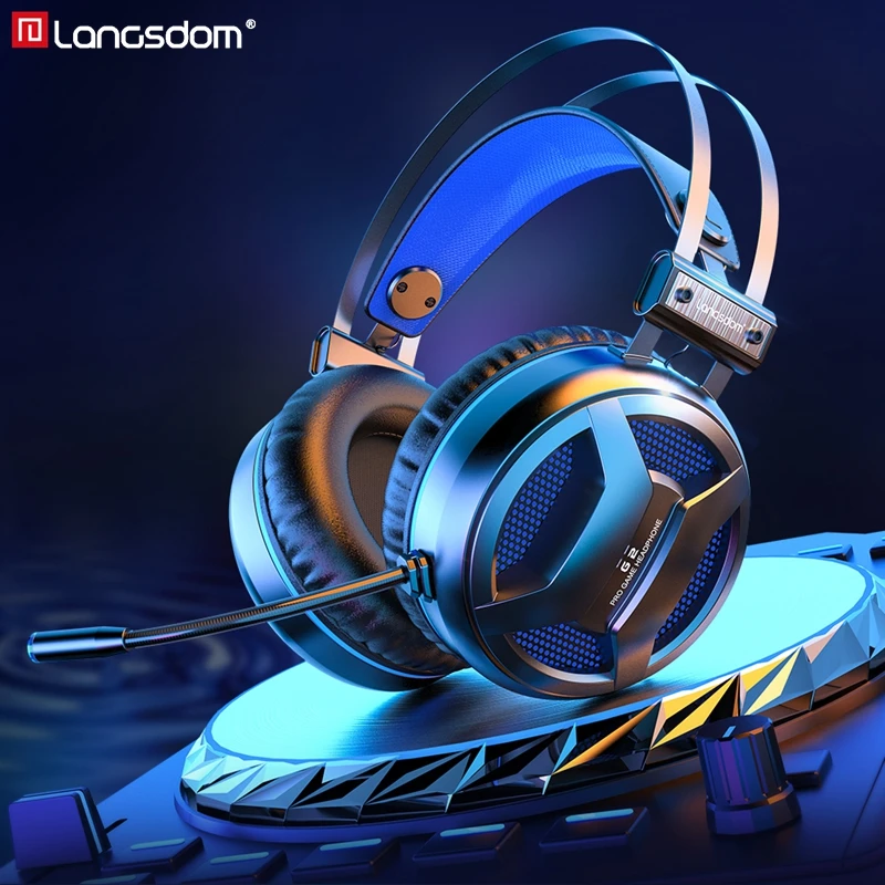 

Проводная игровая гарнитура Langsdom & JDG G2 USB 7,1, игровые наушники с шумоподавлением, микрофон для ПК/ноутбука/PS4/PUBG