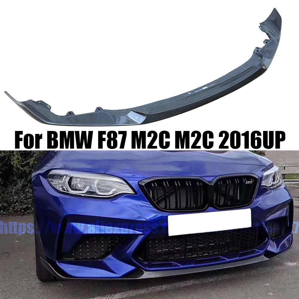 

For BMW F87 M2C M2C 2016UP Carbon Fiber Front Bumper Lip Lower Spoiler Protector P Type Auto Tuning