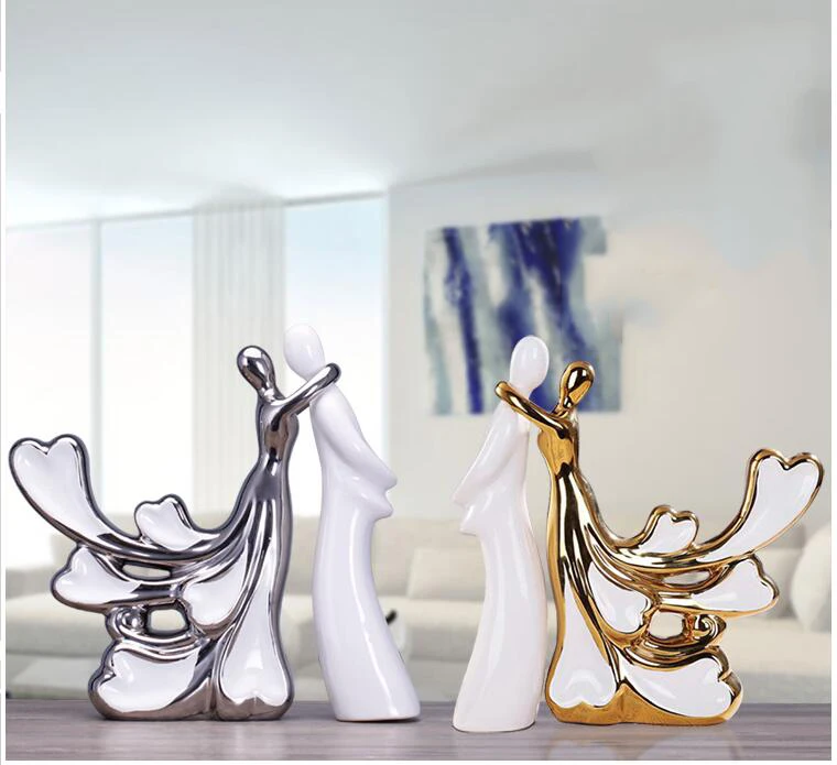 Простые высококачественные серебряные украшения для влюбленных свадебные