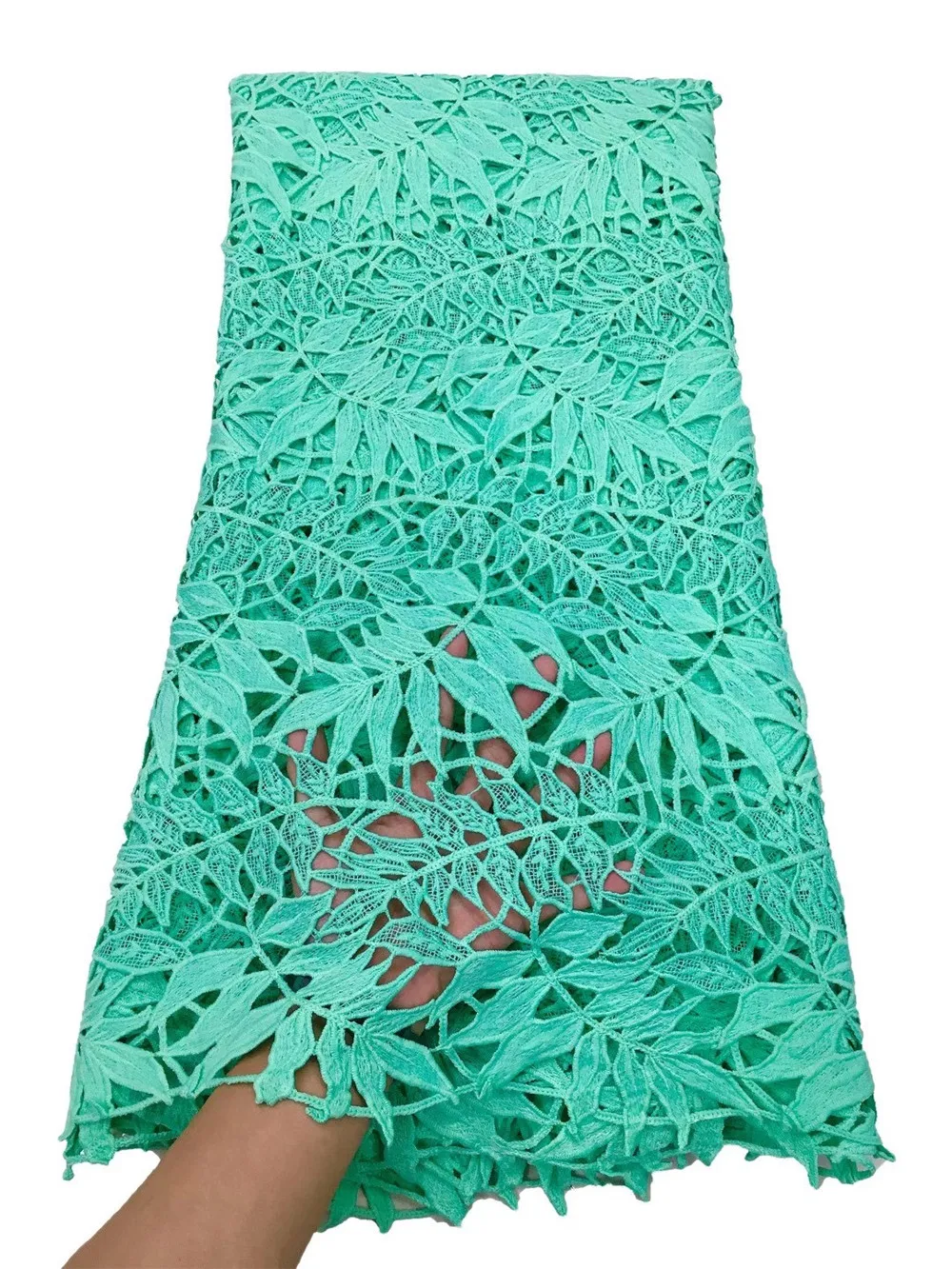 

NI.AI 2020 Latest African Guipure Cord Lace Fabric High Quality French Water Soluble Cord Lace Fabric For Festival Dress Sewing