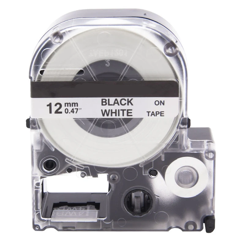 Этикетка 12 мм кассета для заправки зажигалок совместимый Epson LabelWorks LC-4WBN9 LW-300 LW-400