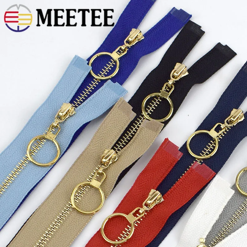 Meetee 2/5 шт. 40 70 см 3 # металлическая молния с открытым концом Автоматическая