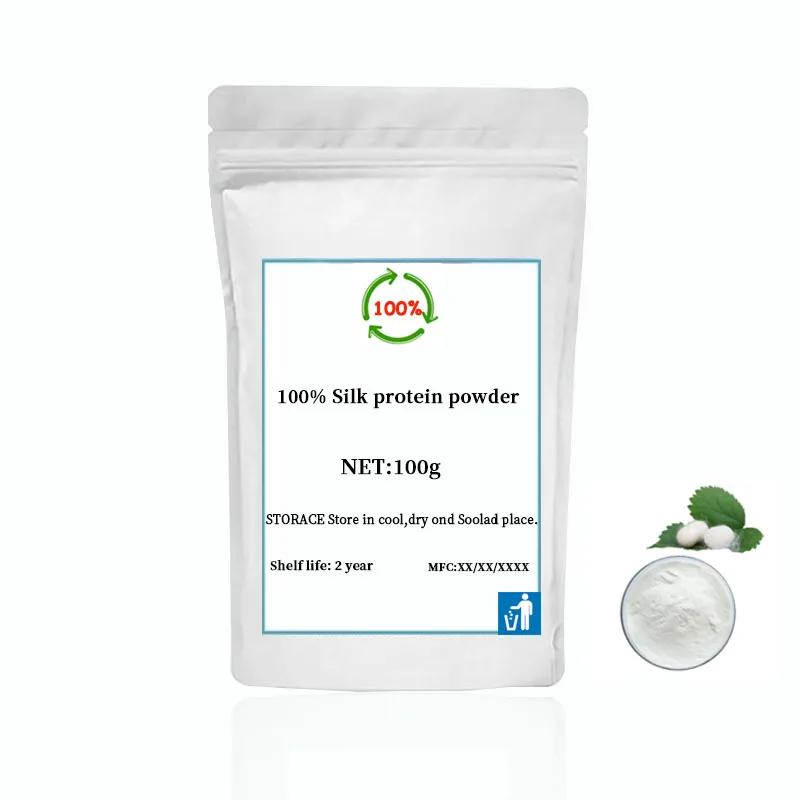 100% Silk protein powder skin care cosmetic grade Deep whitening long-term moisturizing | Красота и здоровье
