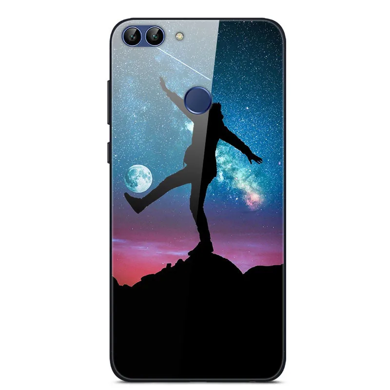 55 Для huawei P Smart Enjoy 7S чехол из закаленного стекла с изображением планеты космос, стеклянный чехол-накладка для huawei P Smart Coque Shell PSmart - Цвет: 55