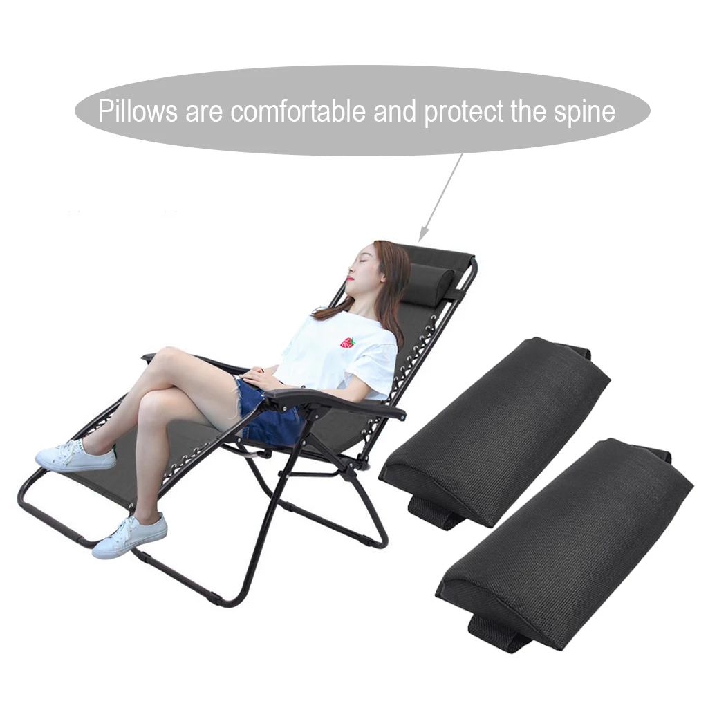 Folding Sling Chair Replacement Cloth with Head Relax Cushion &amp Laces for Garden Recliner Lounge Patio | Спорт и развлечения