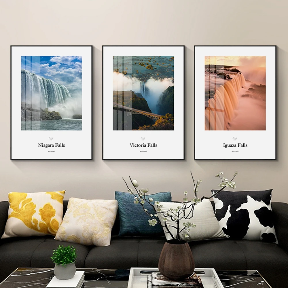 Скандинавский водопад настенные плакаты и принты гостиной украшения
