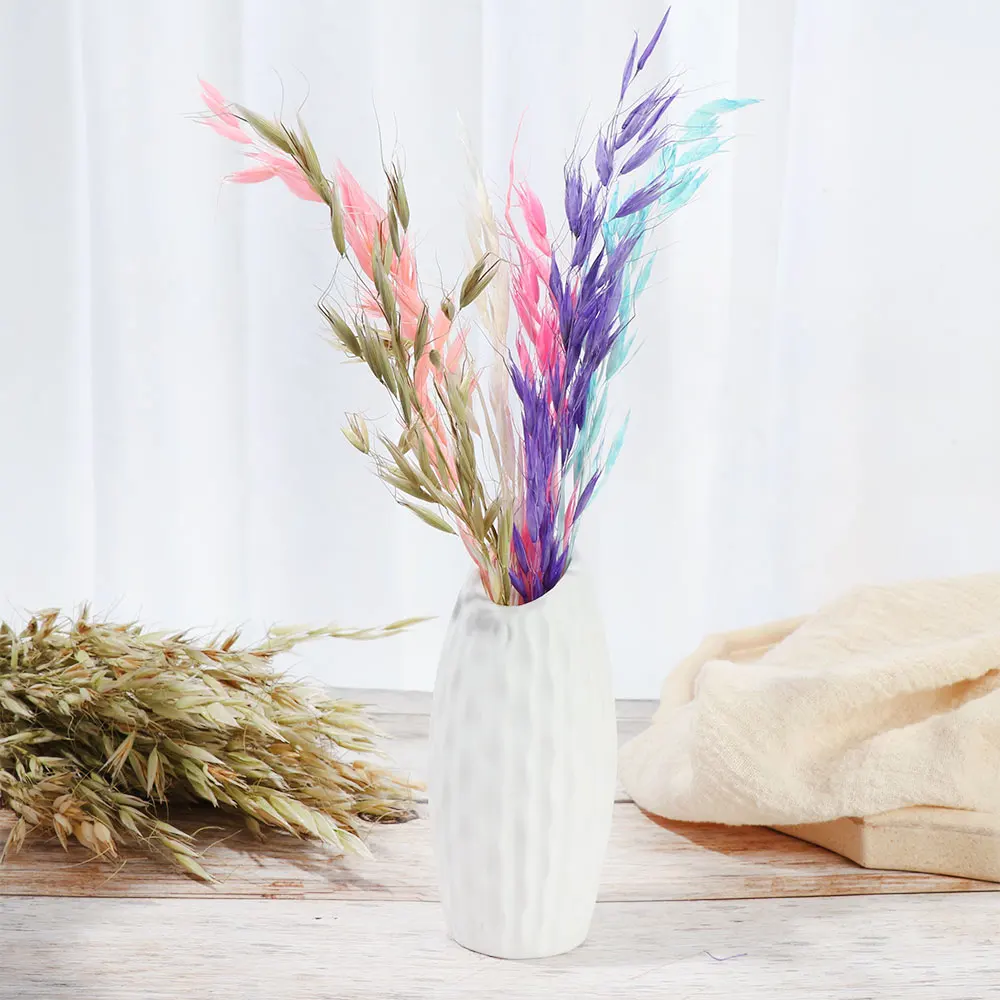 25 шт. разноцветные цветы из пшеничной травы сушеные букеты настоящие стебли