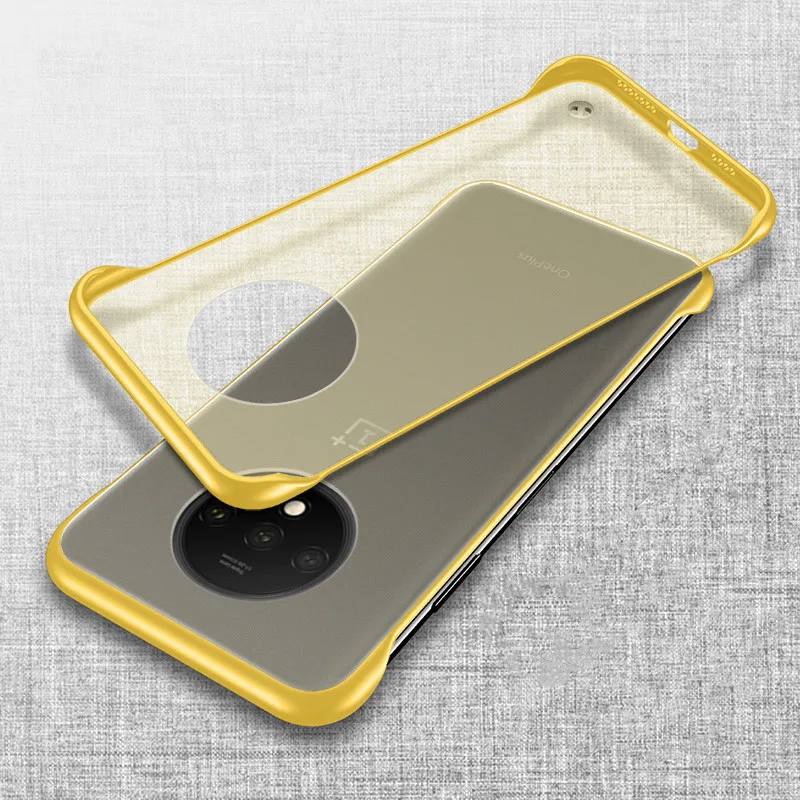 Gold Case Frameless Case For Oneplus 7T Pro 7 Pro 6T Case Ultra-thin Matte PC Shockproof Back Cover For One plus 7 Oneplus 7Pro 7 Pro Case - Цвет: Gold Case