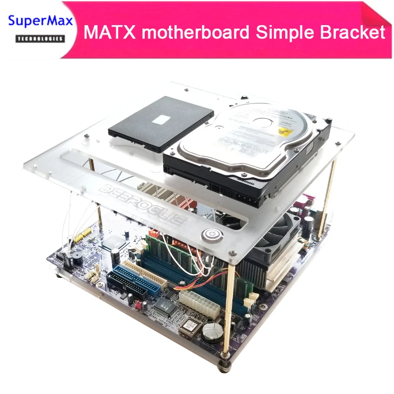 

DIY PC Overclock Test Bench Open Frame For MATX Computer Mini PC HTPC Air Case Bracket DIY Bare support install hard disk