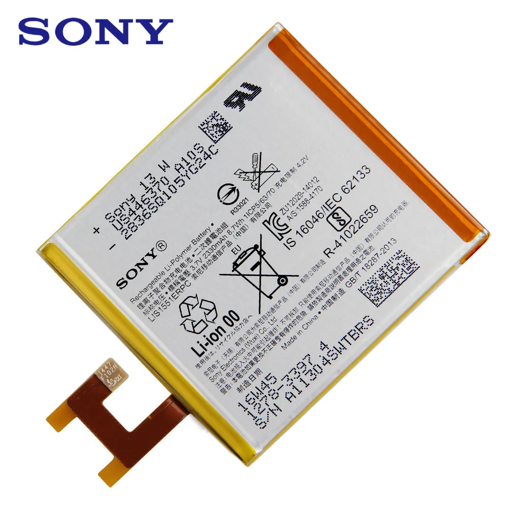 Оригинальный запасной аккумулятор Sony LIS1502ERPC для SONY Xperia Z L36h L36i c6602 SO 02E C6603 S39H LIS1551ERPC