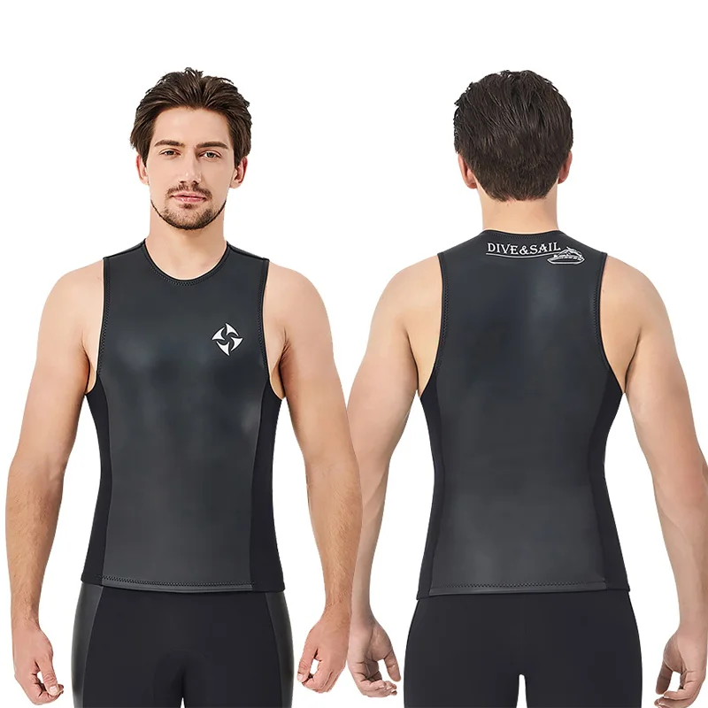

Mens Women's Chillproof Wetsuit Vest 2mm Neoprene Smooth Skin Sleeveless Tops for Diving Surfing Swimming Snorkeling