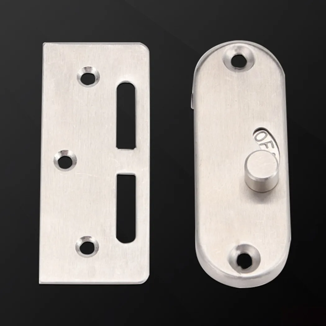 

Stainless Steel Sliding Door Lock 90 Degree Moving Door Right Angle Buckle Privacy Locks Bending Latch Barrel Bolt With Screws