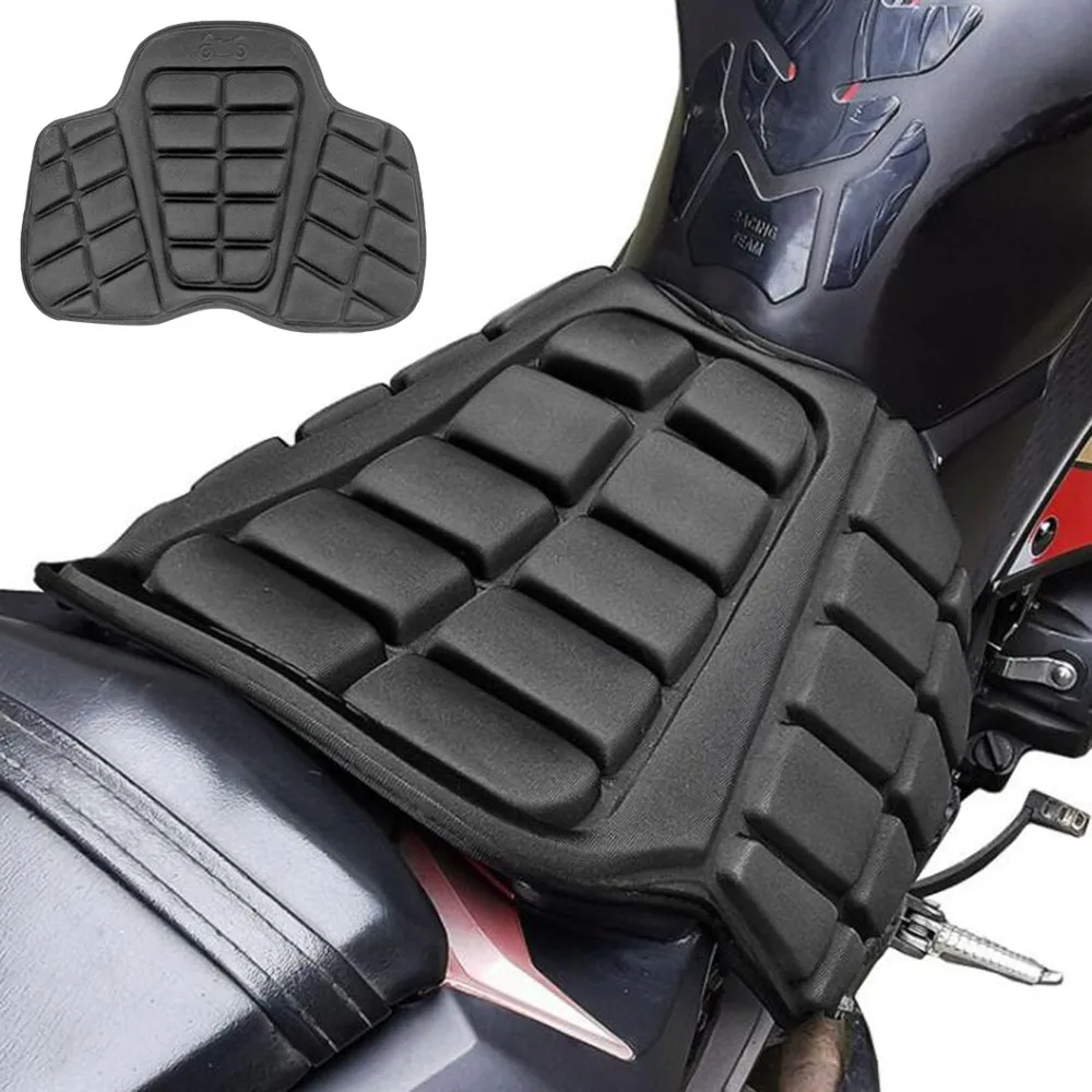 

3D Motorcycle Seat Cushion Seat Cover Air Pad Sunscreen Heat Insulation Seat Cushion 56*43cm Non-slip Cloth