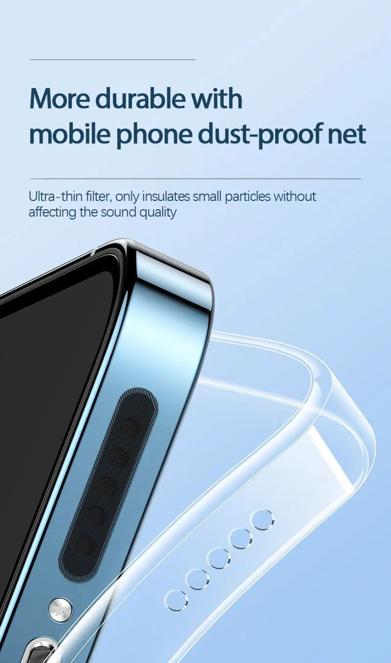 New Soft And Thin Mobile Phone Dust Net With Special Liquid Pack For IPhone12 Speaker Not Affect Sound Dust-protective Film | Мобильные