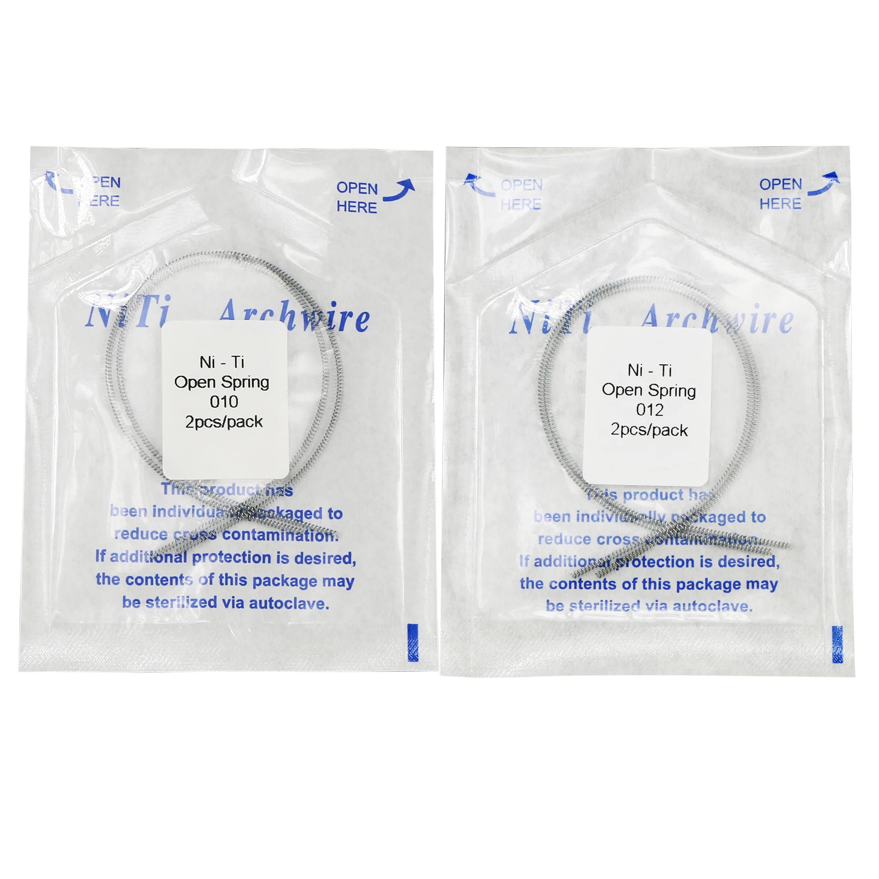 5 Bag Dental Orthodontic Niti Open Spring Elastic Coil Springs Size 0.010*180mm and 0.012*180mm Sealed Packaging Dentistry