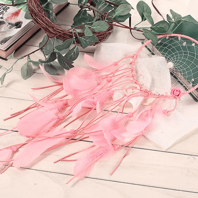 Платье с цветочным принтом сезона розовая ракушка кисточками Ловец снов