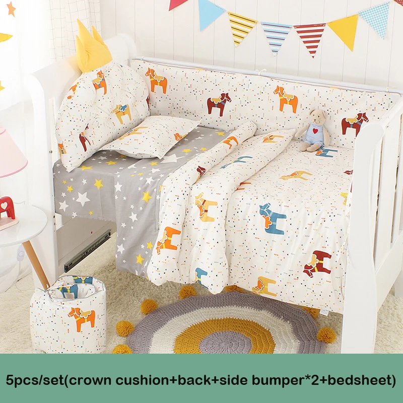 Бортики для кроватей в Защита кроватки натуральный хлопок детская кроватка