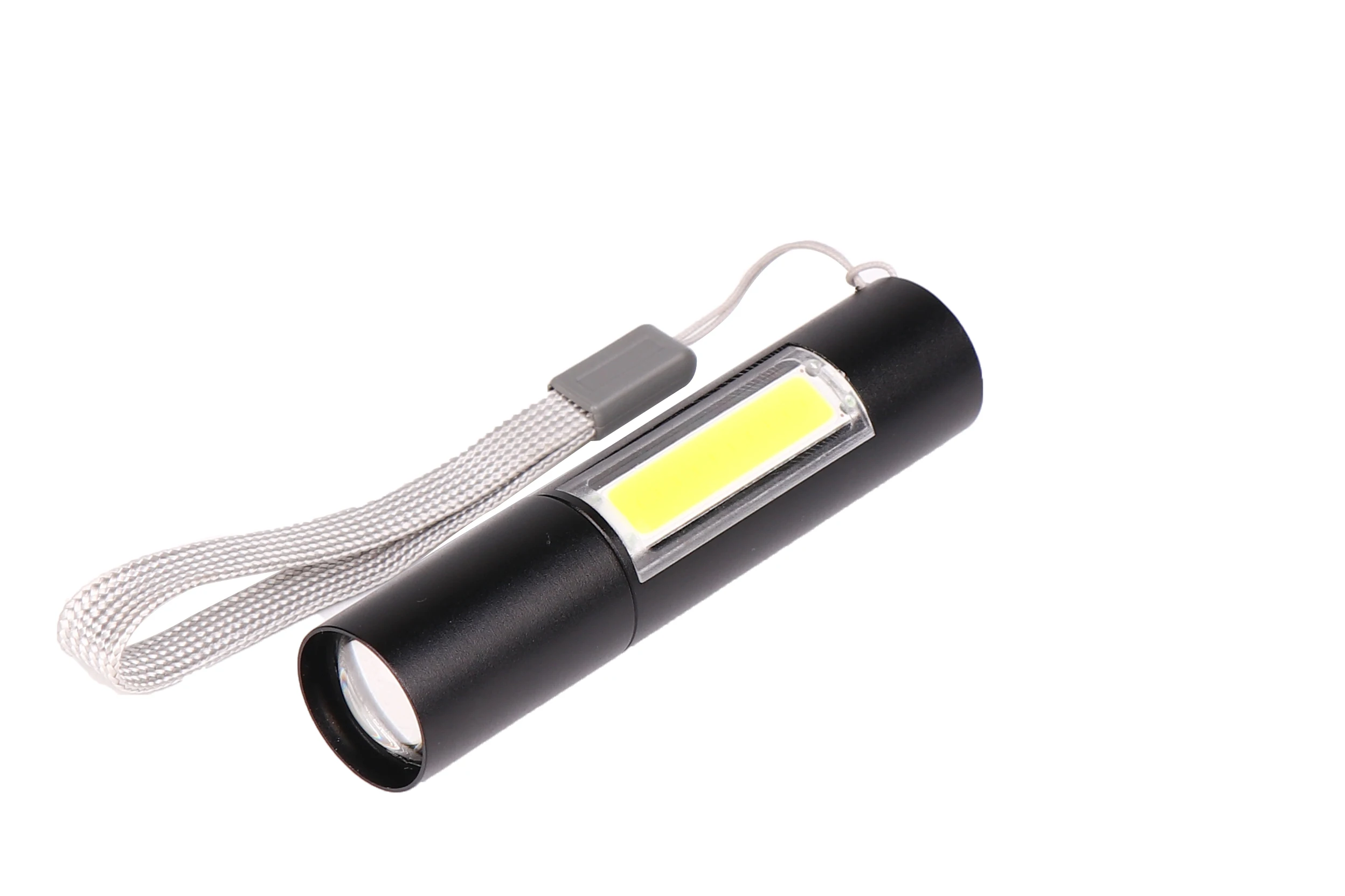 Мини светодиодный фонарик USB Перезаряжаемый с COB боковым фонариком 3 режима Поддержка зум открытый кемпинг свет с Бесплатный usb-кабель
