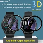 Защитная пленка для Huawei Honor Magic Watch 2 42 мм 46 мм, полное покрытие с фиолетовым светом, изогнутое 3D покрытие, мягкая ПММА, не стекло