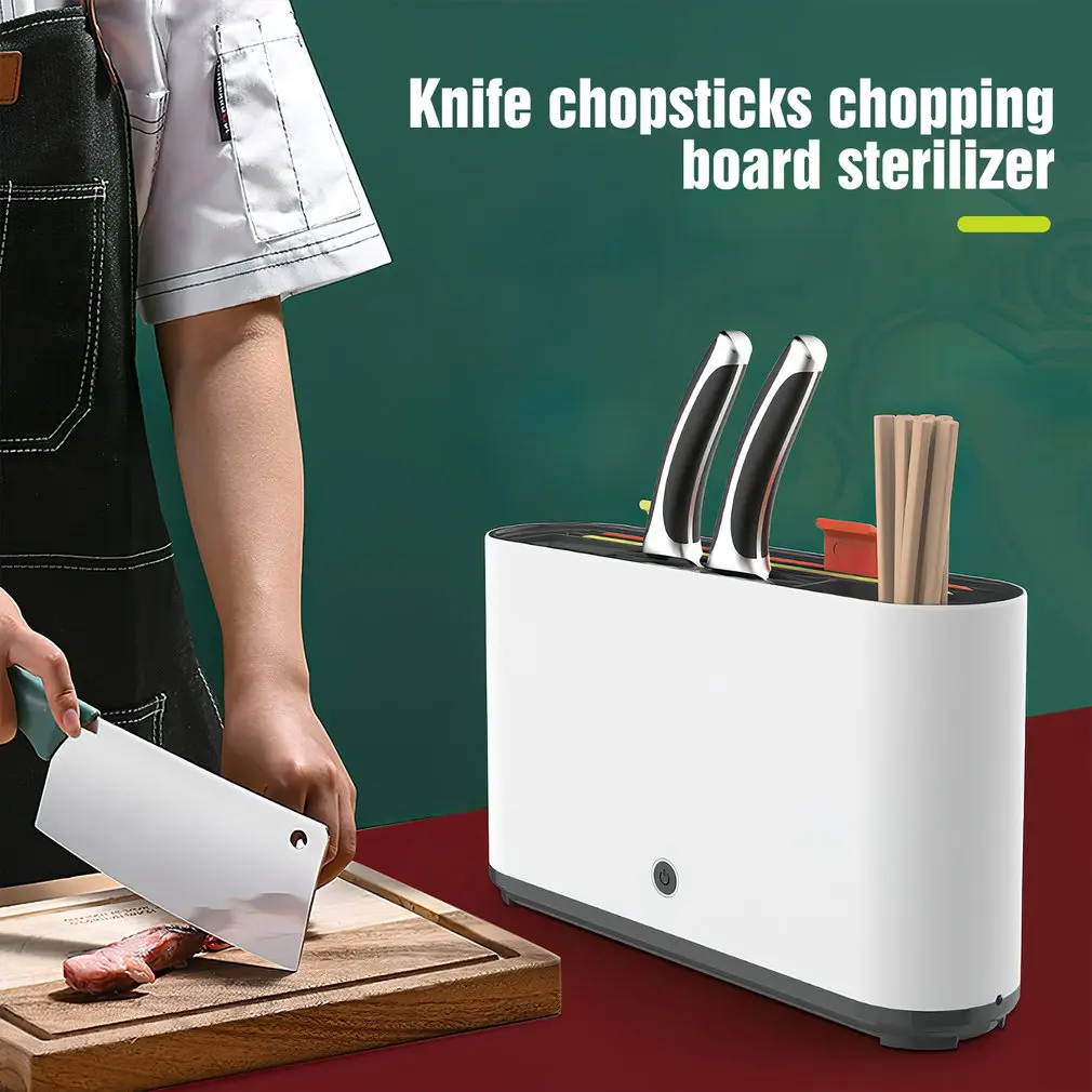 

Кухонный нож, дезинфектор, бытовой небольшой УФ-стерилизатор, разделочная доска, полка для хранения, дезинфектор