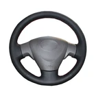 DIY чехол рулевого колеса автомобиля из натуральной кожи для Toyota Corolla 2006-2010 Matrix 2009 Auris 2007-2009защита руля