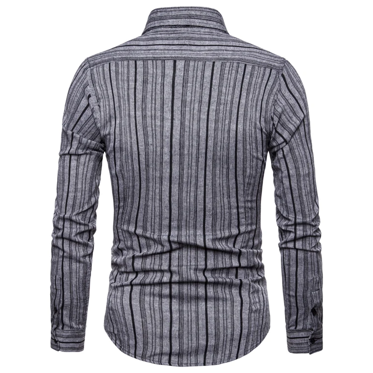 Европейский размер 2018 осень новая мужская повседневная цветная рубашка с