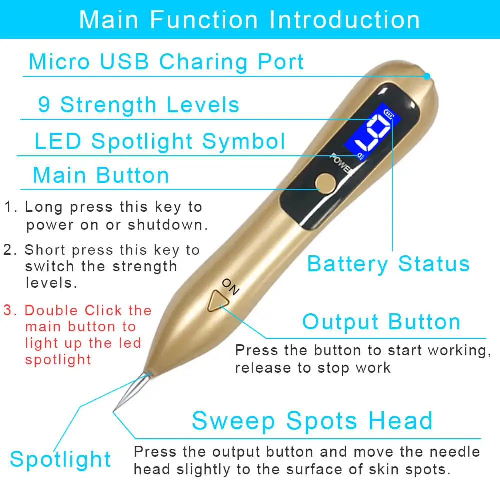 Лазерная ручка для удаления родинок инструмент бородавок и плазмы косметический
